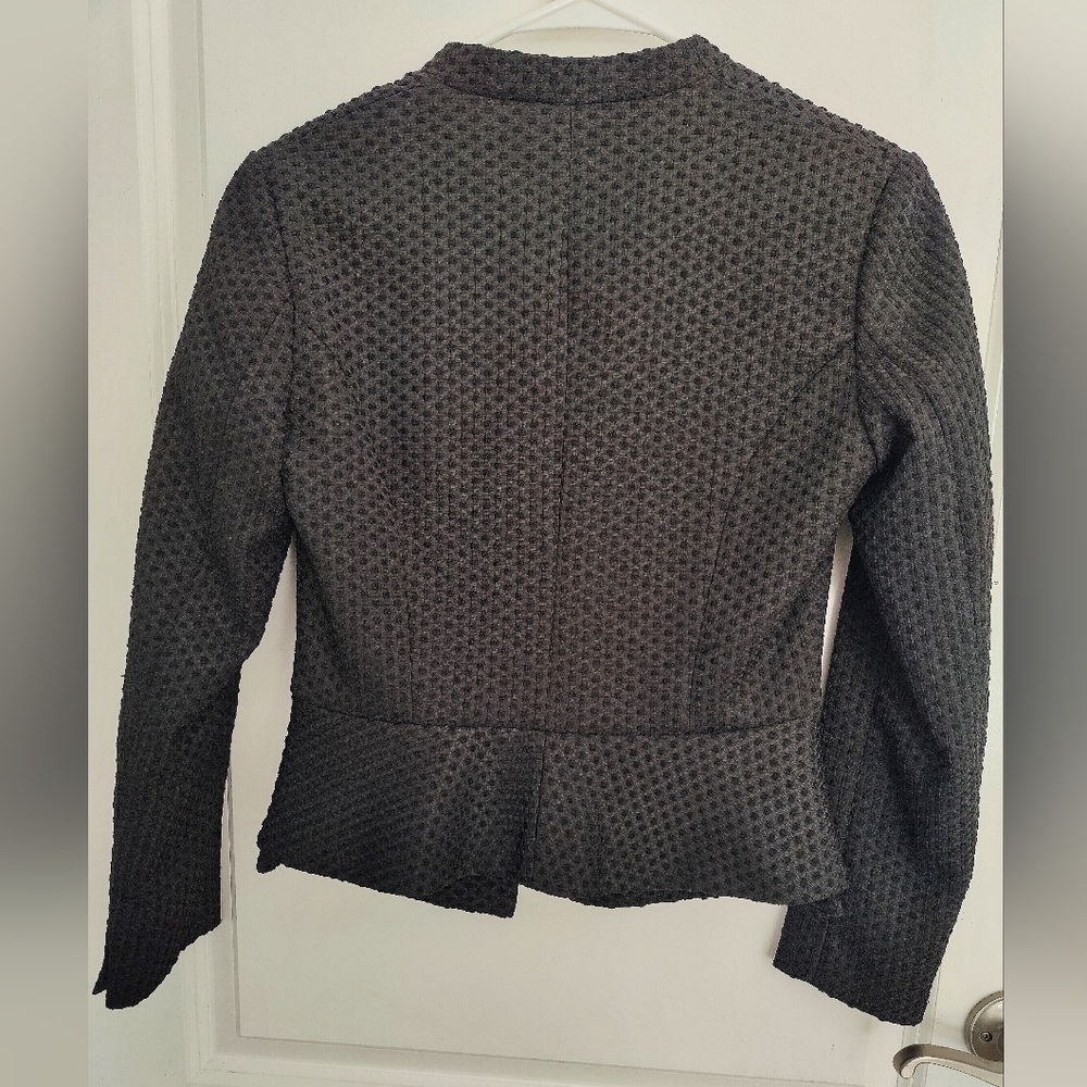 H&M Textured Black Blazer sizs XS long sleeve - Picture 2 of 6